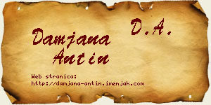 Damjana Antin vizit kartica